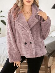 Акція на Пальто жіноче SHEIN GD-00168639 XL Лілове від Rozetka