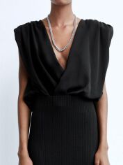Акція на Топ жіночий Zara XAZ319653DMJD XS Чорний від Rozetka