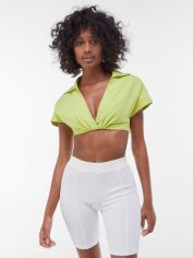 Акція на Топ жіночий Bershka XAZ475943PXIC L Салатовий від Rozetka