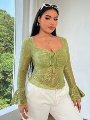 Акція на Топ жіночий SHEIN GD-00170907 XL Фісташковий від Rozetka