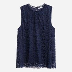 Акція на Блузка жіноча H&M XAZ086491KRKP M Темно-синя від Rozetka