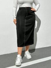 Акція на Спідниця жіноча SHEIN GD-00168499 4XL Чорна від Rozetka