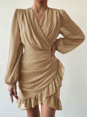 Акція на Плаття жіноче SHEIN GD-00105887 L Бежеве від Rozetka