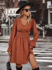 Акція на Плаття жіноче SHEIN GD-00168032 S Коричневе від Rozetka