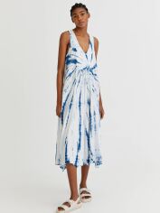 Акція на Сукня міді літня жіноча Pull & Bear XAZ475908SIGA S Біла з синім від Rozetka
