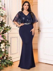 Акція на Плаття жіноче SHEIN GD-00131285 4XL Темно-синє від Rozetka