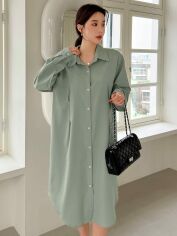 Акція на Плаття жіноче SHEIN GD-00168985 S Сіра із зеленим від Rozetka