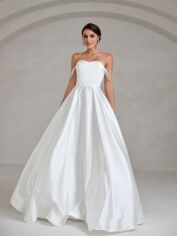 Акция на Сукня весільна довга жіноча SHEIN GD-00152058 M Біла от Rozetka