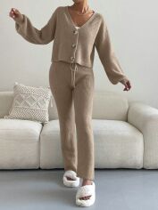 Акція на Костюм жіночий SHEIN GD-00159410 L Пісочний від Rozetka