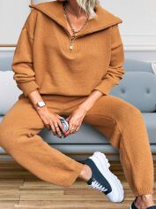 Акція на Костюм жіночий SHEIN GD-00160822 XL Коричневий від Rozetka
