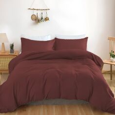 Акція на Простирадло на гумці MirSon Satin Light Pro 10-021 Brick red 80х190 + 25 см від Rozetka