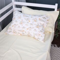 Акція на Простирадло MirSon Полуторне 150х220 смKids Time 22-1419 Sleepy ducklings Сатин від Rozetka
