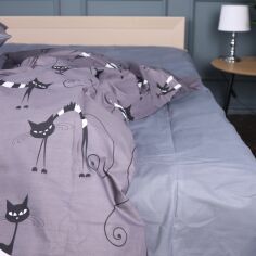 Акція на Простирадло MirSon King Size 220x240 см 17-0772 Night cats Ranforce Elite від Rozetka