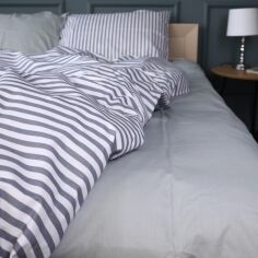 Акція на Простирадло MirSon Бязь 17-0768 Harmony Stripes 150х220 см від Rozetka
