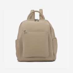 Акція на Рюкзак жіночий з натуральної шкіри 9 л Regina Notte Backpack 3992 Світлий тауп від Rozetka