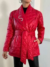 Акція на Куртка демісезонна жіноча SHEIN GD-00168266 L Червона від Rozetka