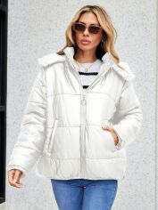 Акція на Куртка зимова жіноча SHEIN GD-00168263 L Біла від Rozetka