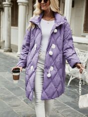 Акція на Куртка зимова жіноча SHEIN GD-00168224 S Бузкова від Rozetka