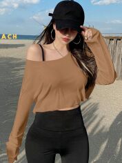 Акція на Топ жіночий SHEIN GD-00170460 L Коричневий від Rozetka