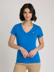 Акція на Футболка бавовняна жіноча U.S. Polo Assn 215822-0H00A(BLUE TILE) L Синя від Rozetka