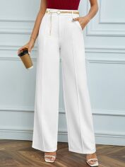 Акція на Штани жіночі SHEIN GD-00100955 L-Tall Білі від Rozetka