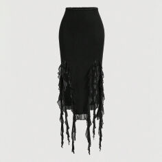 Акція на Спідниця жіноча SHEIN GD-00170422 L Чорна від Rozetka