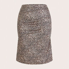 Акція на Спідниця жіноча SHEIN GD-00170808 2XL Бежева від Rozetka
