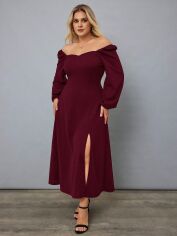 Акція на Плаття жіноче SHEIN GD-00168591 4XL Бордове від Rozetka