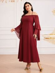 Акція на Плаття жіноче SHEIN GD-00134187 3XL Бордове від Rozetka