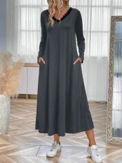 Акція на Плаття жіноче SHEIN GD-00169607 XS Темно-сіра від Rozetka