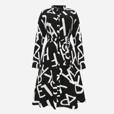 Акція на Плаття жіноче SHEIN GD-00170836 2XL Чорно-біле від Rozetka