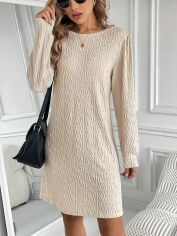 Акція на Плаття жіноче SHEIN GD-00169556 M Кремове від Rozetka