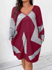 Акція на Сукня жіноча SHEIN GD-00170832 2XL Бордова від Rozetka