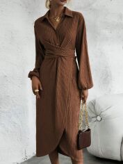 Акція на Плаття жіноче SHEIN GD-00169564 M Коричневе від Rozetka