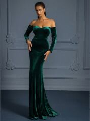 Акція на Сукня жіноча SHEIN GD-00170084 S Темно-зелена від Rozetka