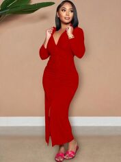 Акція на Сукня жіноча SHEIN GD-00170651 M Червона від Rozetka