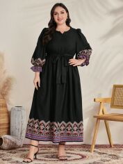 Акція на Плаття жіноче SHEIN GD-00170848 4XL Чорне від Rozetka