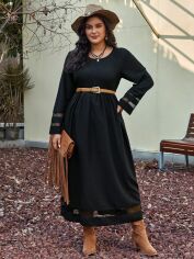 Акція на Плаття жіноче SHEIN GD-00170851 4XL Чорне від Rozetka