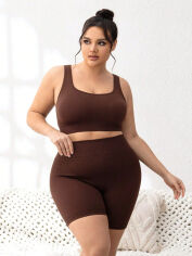 Акція на Спортивний костюм жіночий SHEIN GD-00164710 2XL Коричневий від Rozetka