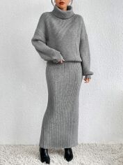 Акція на Костюм жіночий SHEIN GD-00169341 L Сірий від Rozetka