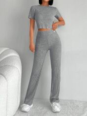 Акція на Костюм жіночий SHEIN GD-00167897 L Сірий від Rozetka