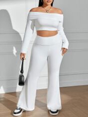 Акція на Костюм жіночий SHEIN GD-00169736 2XL Білий від Rozetka