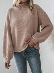 Акція на Светр жіночий SHEIN GD-00159490 L Кремовий від Rozetka
