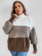 Акція на Светр жіночий SHEIN GD-00160844 XL Коричневий від Rozetka