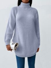 Акція на Светр жіночий SHEIN GD-00167177 L Світло-блакитний від Rozetka