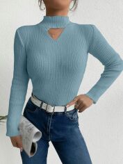 Акція на Светр жіночий SHEIN GD-00167187 One Size Блакитний від Rozetka