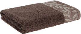 Акція на Рушник махровий Home Line для ванни 70х140 Флора Коричневий 177672 від Rozetka