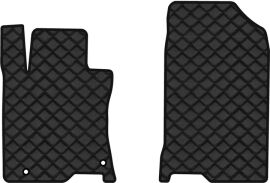 Акція на Килимки з екошкіри EVAtech ECO в салон авто передні для Crosstour 2WD Honda 2009-2015 SUV USA Екошкіра чорна з чорною ниткою чорний кант від Rozetka