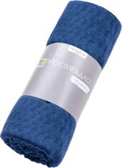 Акція на Простирадло Home Line полуторне 160x220 см вафельне полотно Темно-синє (190678 HL) від Rozetka