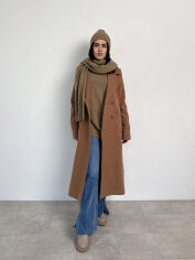 Акція на Шарф вязаный теплый Wool Art Knit ореховый від Podushka